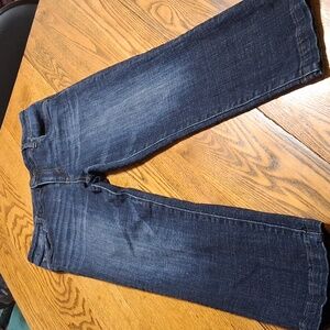 KUT FROM THE KLOTH Jeans Womens 8 BLUE LAUREN CROP STRAIGHT LEGS Preowned Used